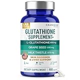 GRANIONS - COMPLEXE ANTI TACHE VISAGE – Glutathion, Vitamine C, Zinc bisglycinate, Selenium, Niacinamide - Éclat, Uniformité du Teint, Éclaircissant, Hydratant Visage - Fabriqué en France - 1 MOIS
