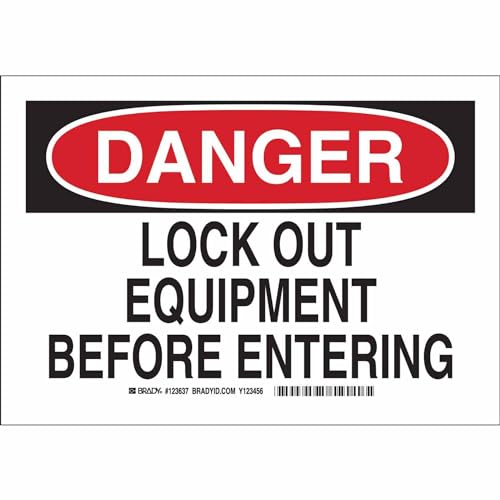 Panneau de verrouillage Brady 123638 signalisation de sécurité 25,4 cm