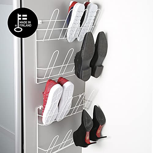 LM 322/2 Schoenenrek, wit, smal hangend, wand- en deurorganizer voor schoenen, opbergsysteem, kledingkast… - Image 5