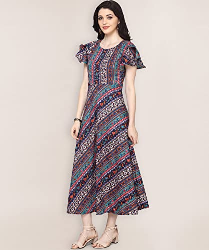 Image of QIQI Women's Crepe A-Line Maxi Casual Dress
