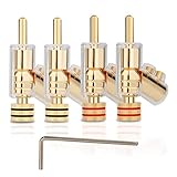 【Maximale Kabelgröße】Bananenstecker können je nach Durchmesser der Ummantelung eine Vielzahl von Lautsprecherkabeln aufnehmen, in der Regel bis zu einem Durchmesser von 6 mm, um eine optimale Leistung zu gewährleisten. Für Audio-Netzkabel sind 8awg-15awg geeignet.
