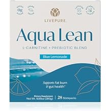 PURE Aqua Lean | L-Carnitine & Prebiotics for Energy Support | Vegan, Sugar-Free, Gluten-Free, Caffeine-Free | Helps Support Metabolism & Digestive Health | 28 Convenient Stick Packs