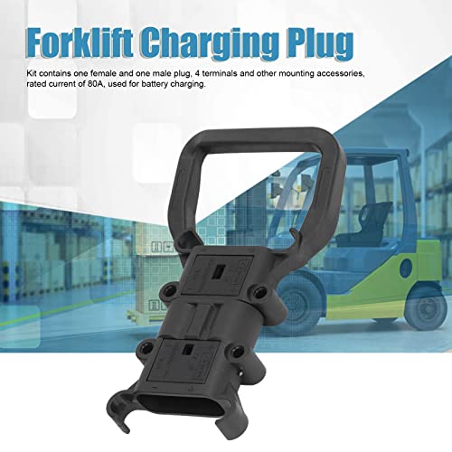 Ausla Connettore di Alimentazione per Carrello Elevatore, Set di Spine di Ricarica per Batteria a Disconnessione Rapida 80A con Terminale per Argani, Camion, Carrelli Elevatori Elettrici
