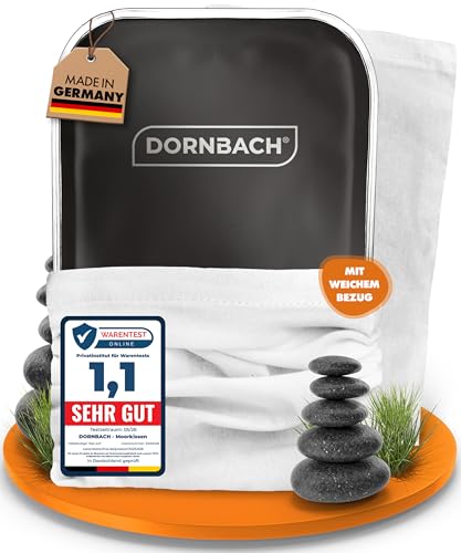 DORNBACH XXL Moorkissen für Mikrowelle [Made in Germany] - Tiefenwirksames Wärmekissen bei Schmerzen & Verspannungen inkl. weichem Bezug - für Nacken Schulter Rücken & Bauch