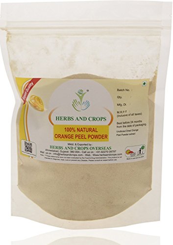 Herbs And Crops 100% Pure Natural Organically Grown Orange Peel Powder (227g / (1/2 lb) / 8 ounces)