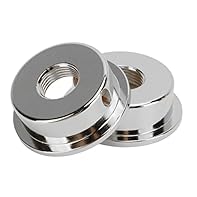 GUITAR JACK PARTS: Includes 2pcs guitar jack plates and 4pcs mounting screws, compatible with many popular guitar basses etc., that require side jacks. METAL MATERIAL: These accessories are made of excellent metal material, hard and wear resistant, n...