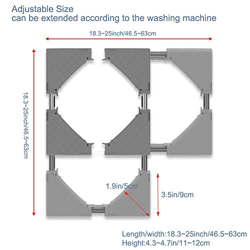 image for Washing Machine Stand sanyi Multi-functional Movable Adjustable Base M
