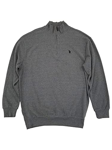 Sweat US Polo Assn homme grande taille XXL gris col camionneur