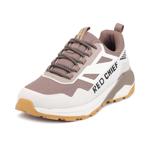 Red Chief Running Shoes for Men | Sports Footwear for Gym, Training & Jogging | Olive-Beige Mesh Upper (R1736)