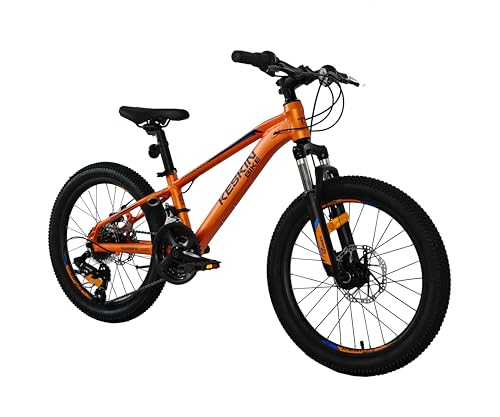 Keskin HT MTB1 20' Kinder Mountainbike – 21-Gang, 2.35' Luftreifen, Scheibenbremsen, Aluminiumrahmen, Orange