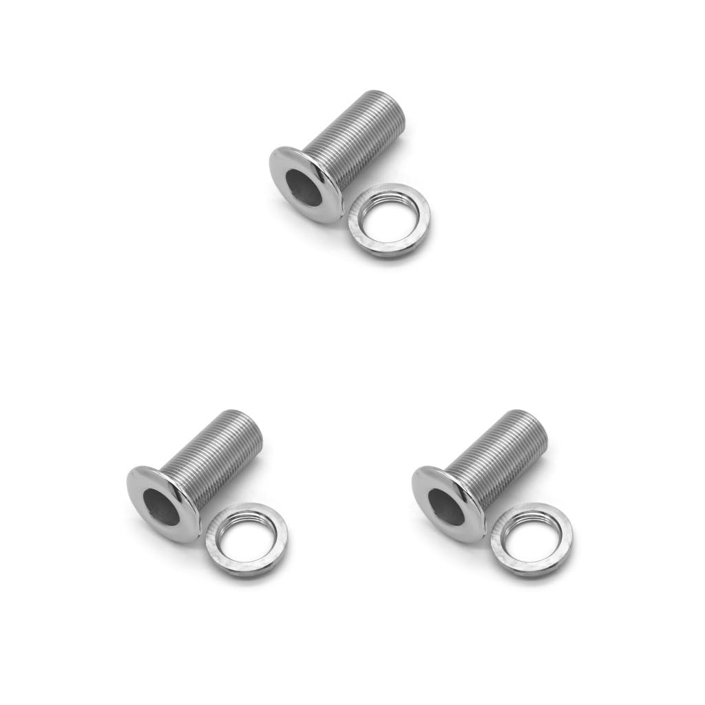 Set di 3 raccordi idraulici di scarico per tubi di sfiato per barche, in acciaio inox, pregevole fattura, installazione pratica, multiuso, 2,5 cm e 2,5 cm