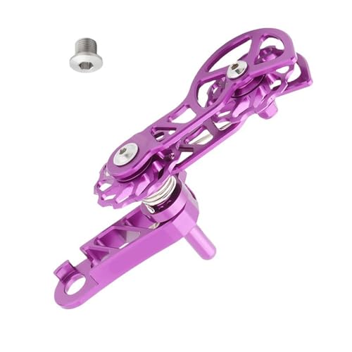 Shurhome Mountain Bike Chain Tensioner Aluminum Alloys Bicycles Single Speed Adjuster Converter Double Spring Chain Guide