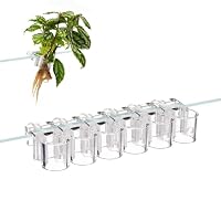 Aquarienpflanzenhalterung, 6 Stuck Acryl Wasserpflanzenregal, Wiederverwendbare Aquarium Pflanzenhalter für Aquarien mit Einer Glasstärke von 0,39\/0,3\-0,6\