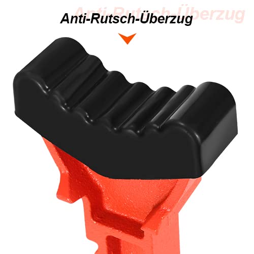 Foto von Yakimz Unterstellböcke, Traglast 3000 kg Stützböcke, 285-430 mm Hubhöhe höhenverstellbar Wagenhebe, Automotive Unterstellbock, Mit Sicherung und Gummi Wohnwagen Stützbock (4er Set)