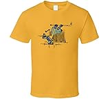 California Golden Seals Sparky Hockey T Shirt M Gold