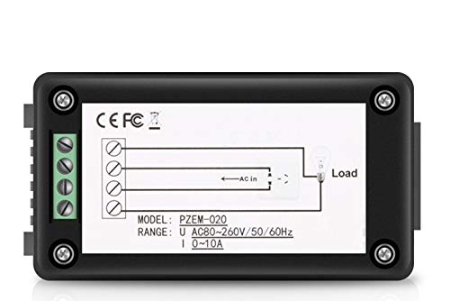 Image of AC 110v 220v 80V-260V Current Voltage Amperage Power Energy Panel Meter LCD Digital Display Ammeter Voltmeter Multimeter (10A)