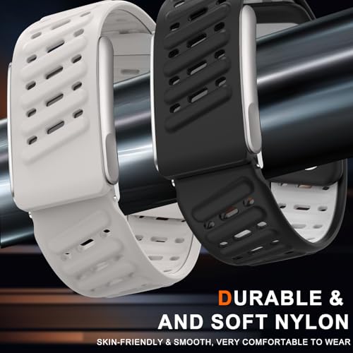 Image of omee Silicone Sport Band Compatible with Whoop 5.0 Band Strap Men Women, Breathable Sport Adjustable Waterproof Replacement Wristbands Straps for Whoop 5.0 Silicone Bands