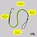 BearTOOLS Green Tool Lanyard with Aluminum Screw Lock Carabiner - Extend up to 165cm - Max Load 8KG / 17.6lb - Shock Absorbing Tool Tether for Working at Height, Scaffolding (3-Pack)