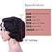 Kalyss 12” Short Finger Wave Synthetic Hair Wig for Women Full Head Short Bob Curly 1920s-1950s Vintage Cosplay Costume Hairpiece (Black #2)