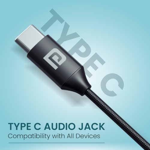 Image of Portronics Conch Z ANC Type-C Wired Earphones with Active Noise Cancellation, 12mm Dynamic Drivers, HD Inline Mic, in-Ear Earbuds, Inline Controls, USB Type-C Audio (Black)