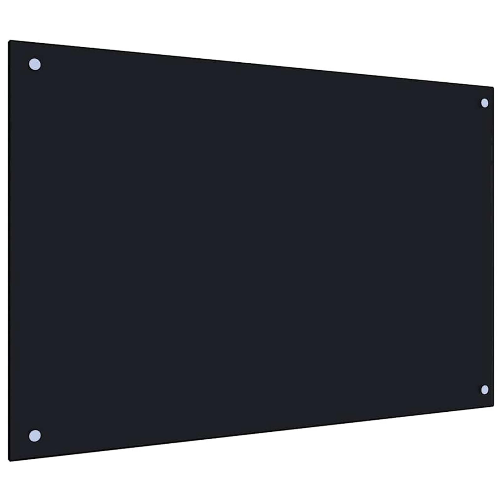 Homgoday Protector contra salpicaduras de cocina negro 90x50 cm vidrio templado