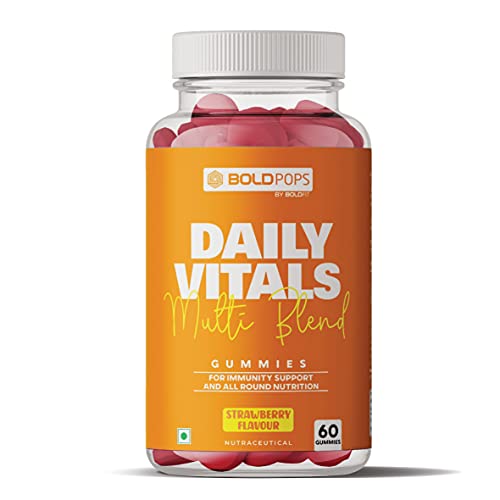 Boldfit BOLDPOPS Daily Multivitamin Gummies For Immunity Support, Energy Support & Wellness Support For Men & Women. Delicious Strawberry Flavor Gummies For Men & Women – 60 Vegetarian Gummies Boldfit BOLDPOPS Daily Multivitamin Gummies For Immunity Support, Energy Support & Wellness Support For Men & Women. Delicious Strawberry Flavor Gummies For Men & Women – 60 Vegetarian Gummies