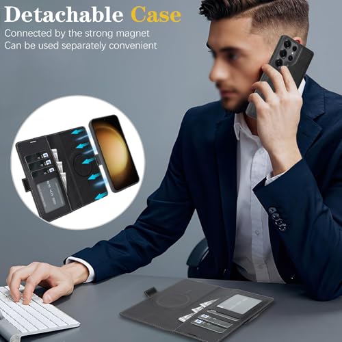 Étui iPhone 15 Pro Max rose évitant les rayures grâce au rabat magnétique en cuir - 7