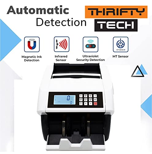 Image of Updated Super Heavy Duty Note-Currency-Cash-Money-Counting Machine with Fake Note Detection for All Old /New Notes.! 1 Year Warranty (INX 2080)