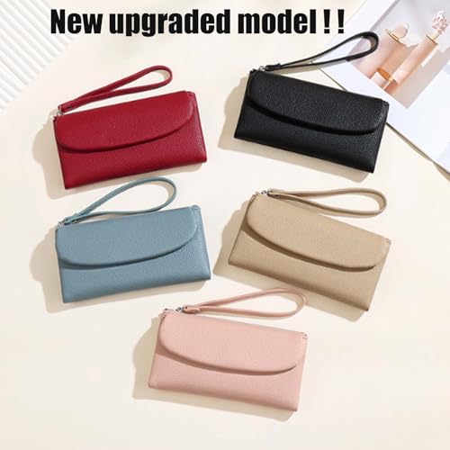 Unisex Pebble Real Leather Wallet, Unisex Pebble Leather Wallet, Suitable For Coins And Cards, New Upgraded Model (B)3