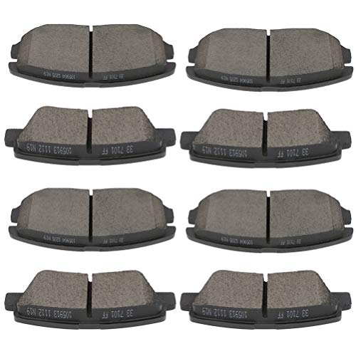 Image of SCITOO D1125 D1313 8PCS Front and Rear Ceramic Brake Pad Sets | Fit For Hyundai For Azera 2010-2011,For Sonata 2008-2010,For Kia For Amanti 2007-2009