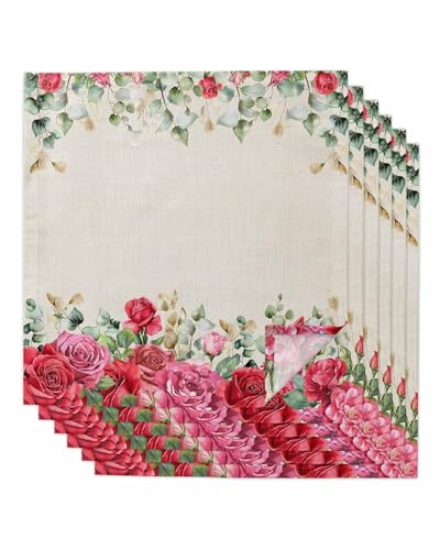 Servilletas de tela set de 6 color beige 20x20 pulgadas miniatura 1
