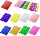 Happara 225 Stück Blanko Metall Visitenkarten, 86X54X0,21mm Gravierte Visitenkarten Aluminium, DIY Geschenkkarten für House Office DIY Geschenkkarten, 9 Farben