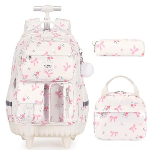ACESAK Rolling Backpack with Lunch Bag