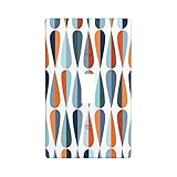 Mid Century Modern With Drop Shapes Toggle Light Switch Wall Plate Cover, Size 1-Gang 4.50' X 2.76',...