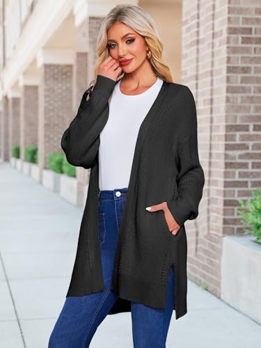 HDLTE Long Cardigan Sweaters for Women – Oversized Chunky Open Front Cardigans Cashmere Coat Jacket Trendy Fall Outfits 20242