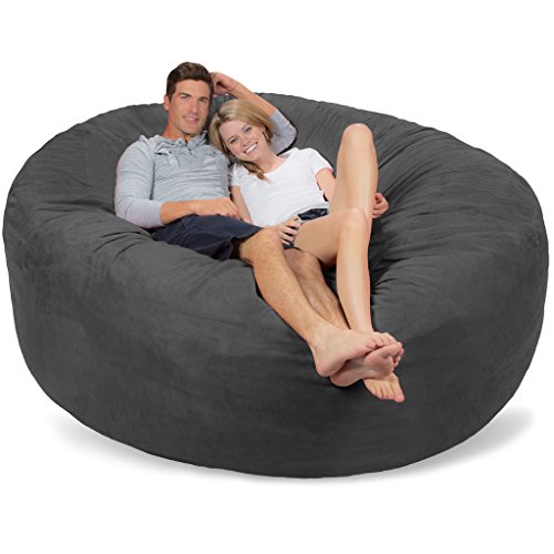 Comfy Sacks Memory Foam Bean Bag Chair, Charcoal Micro Suede #TOP9
