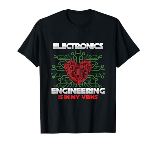 Electrónica Ingeniería Venas Corazón Sangre Ingeniero PC Regalo Camiseta