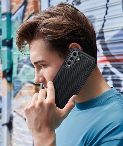 Image of FNTCASE for Galaxy A37-5G Phone Case - Samsung Military Grade Drop Protection Cases, 14ft Drop Tested, Screen Protector Included, Anti-Slip Matte Textured, TPU+PC Dual Layer Shockproof Cover (Black)