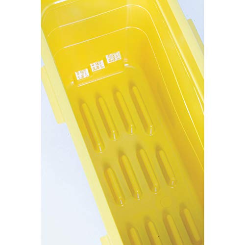 Image of Rubbermaid Commercial Products BRUTE Rollout Trash /Garbage Can /Bin with Wheels, 95 Gal, Blue, for Restaurants /Hospitals /Offices /Back of House /Warehouses /Home