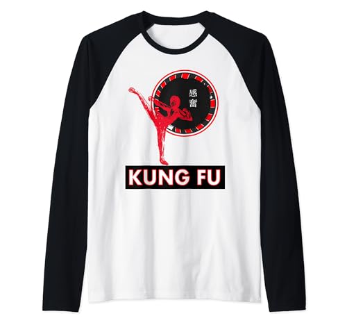 Kung Fu - Camiseta deportiva de Kung Fu Camiseta Manga Raglan