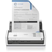 Brother ADS-1350W Wireless Compact Desktop Scanner | Scan Speeds of Up to 30ppm | Single Pass Double-Sided Scanning