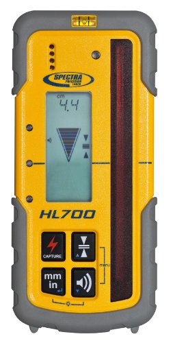 Spectra Precision Hl700 Digital Readout Receiver For Basic & Advanced Performance, Huge 5 In (12.7 Cm) Reception Height, Front & Rear Lcd Displays, Waterproof #TOP3