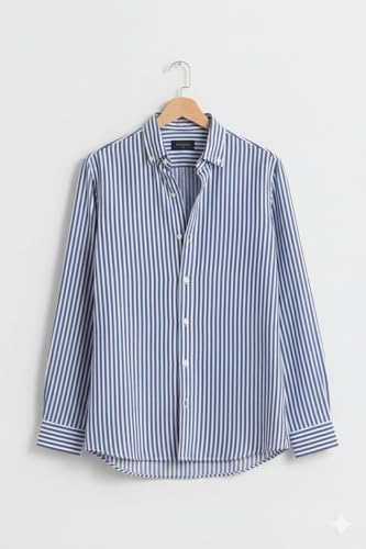 Image of Men's Cotton Casual Printed Striped Stylish Shirt for Men