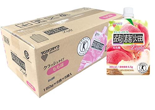 マンナンライフ クラッシュタイプの蒟蒻畑ライト もも味【特定保健用食品 特保】 150gパウチ×30本入