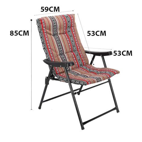 كرسي من الصافي-إست للتخييم والنزهات والسفر والأنشطة الخارجية، قابل للطي مع تصميم مريح وخفيف الوزن وقابل للحمل، مصنوع من المعدن، طراز تراثي سعودي