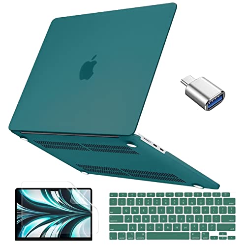 Conbovo MacBook Pro 13 ケース A2338 A2251 A2289 英語 (US)配列キーボードカバー 液晶保護フィルム Type C & USB 3.0 変換アダプタ マックブックエアー 13インチ 2018-2022 M1 M2