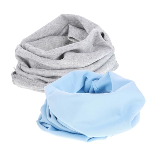 VALICLUD 2pcs Boys and Girls Scarf Soft Cotton Neck Warmer for Boy Girl Stylish Winter Accessory Comfortable for Cold Weather Outdoor Activities Gray