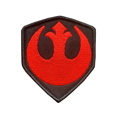 Movie Film Rebel Alliance Patch Hook and Loop Embroidered Rebel Alliance Shield Applique Patch Funny Meme Morale Patches Moral Patch Military Patch for Tactical Backpacks Jeans Hats Jersey - Red