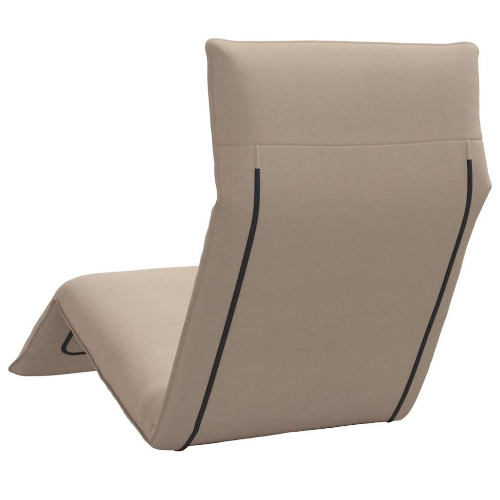 Składany leżak ogrodowy Taupe 175x54x8,5 cm Oxford Fabric wodoodporny z regulacją oparcia 5 poziomów na plażę i do domu