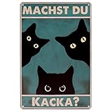Deko Blechschild Retro Vintage, Wanddeko Für Badezimmer Wohnzimmer, 20 X 30 Cm, Gerollte Kanten, HD Leinöl Druck, Für Bar Café Restaurant Büro Zuhause